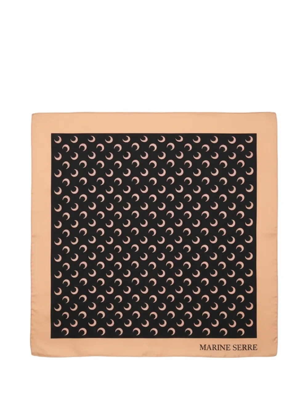 Marine Serre Moon silk scarf - Nero