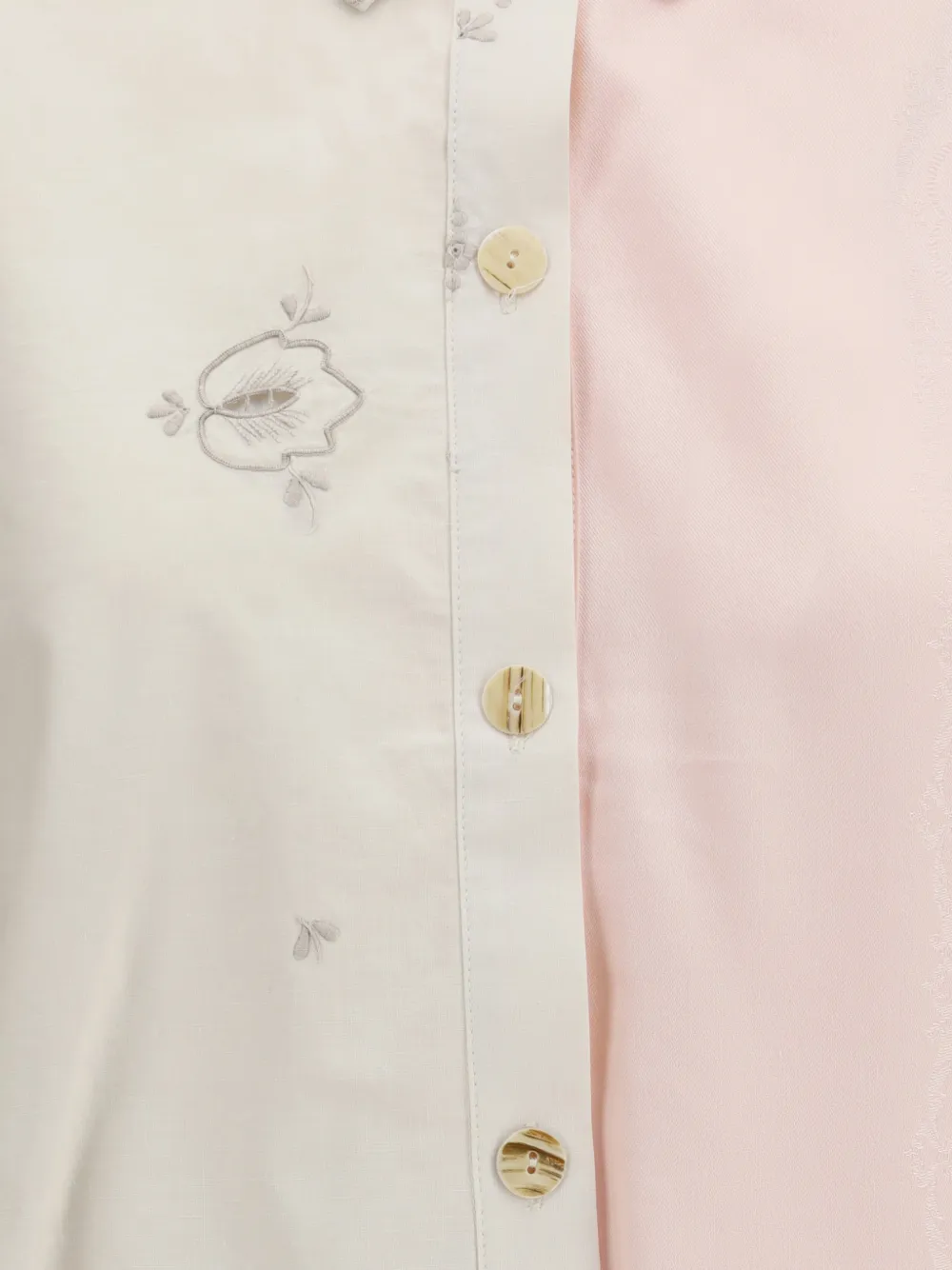 E.L.V DENIM Emilie blouse met bloemenprint en kraag Beige