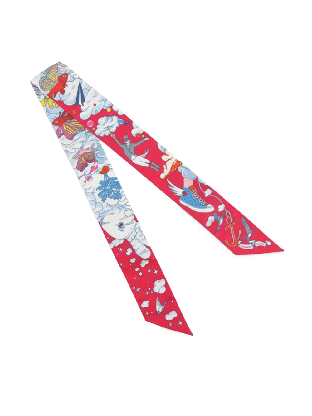 Hermès Pre-Owned 2021-2022 Sur Mon Nuage Silk Twilly Scarf scarves - Rosa