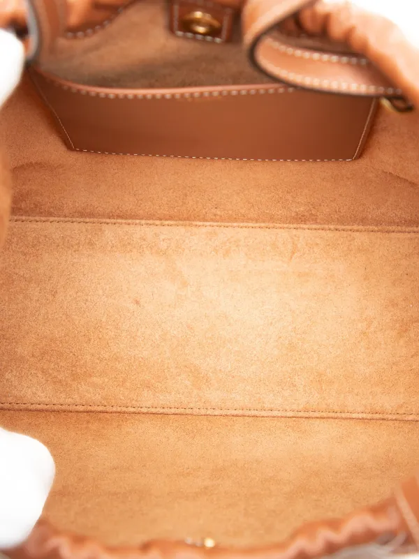 Celine Pre-Owned 2023 Small Calfskin Cuir Triomphe Cabas