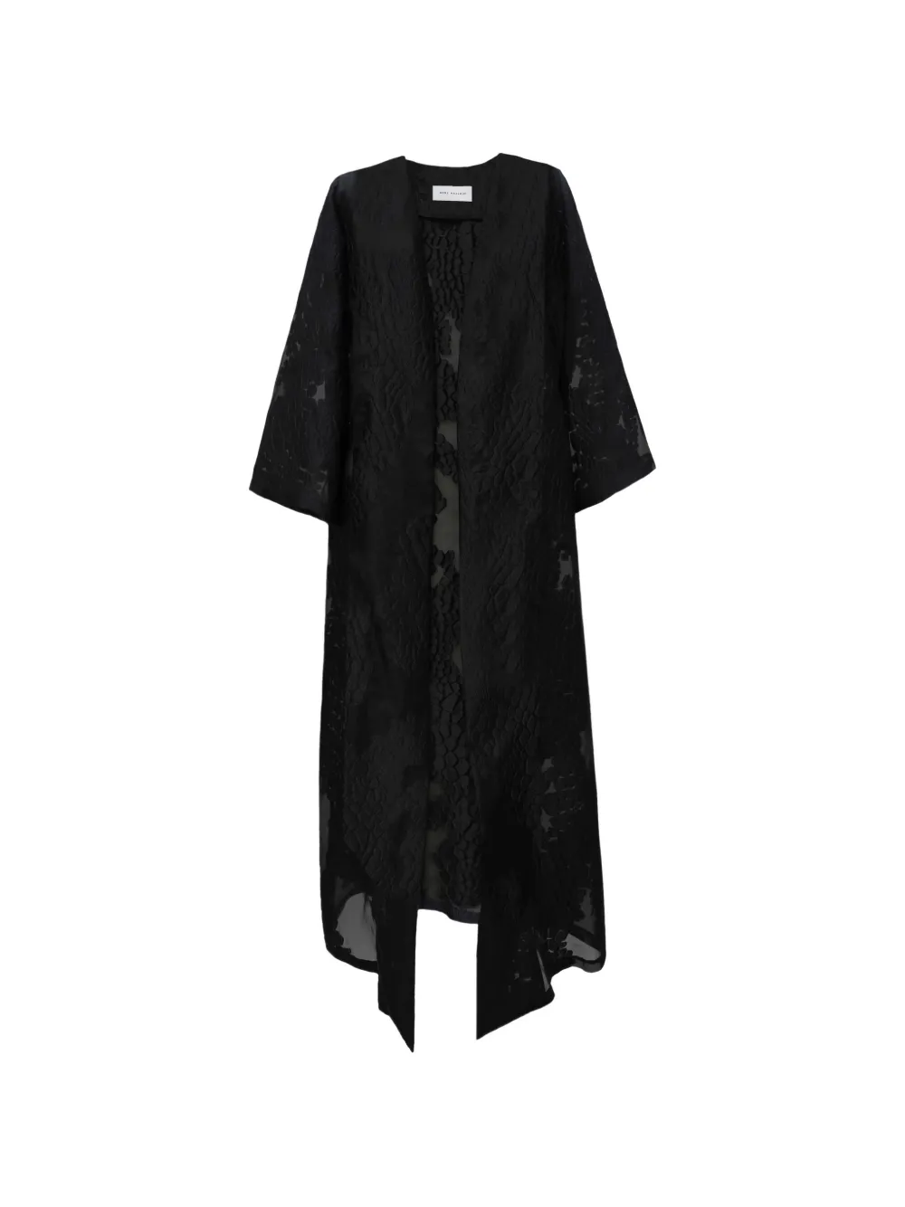 Gemy Maalouf open loose-cut kaftan - Schwarz