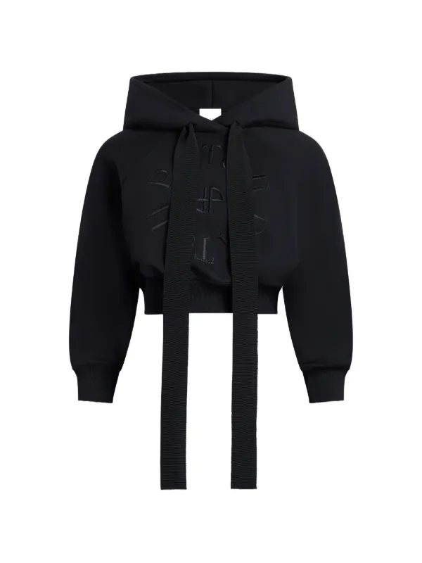 Patou Tie-detail Hoodie in Black