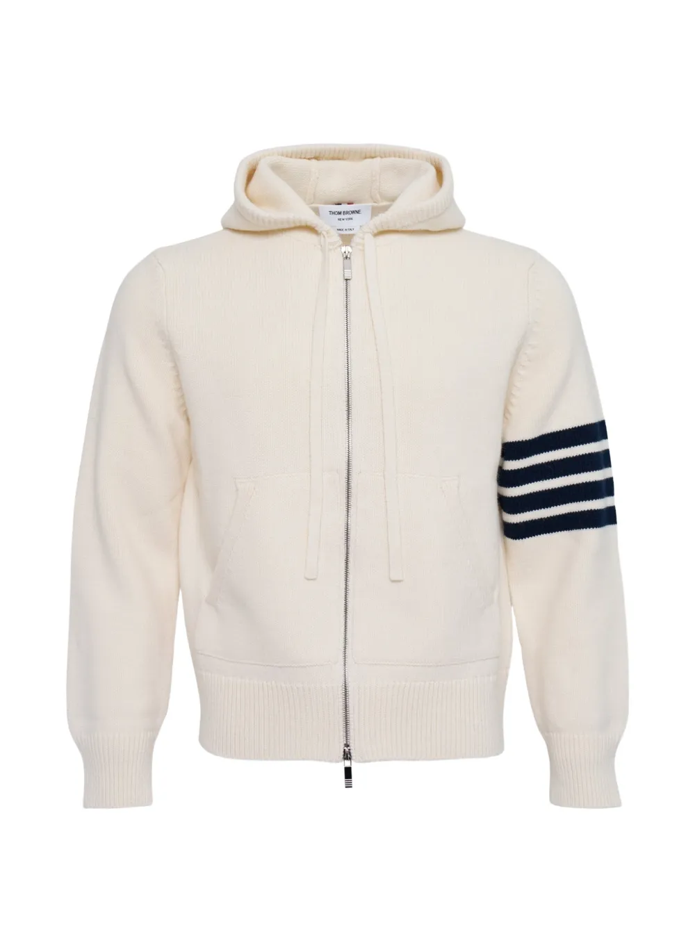 Thom Browne Felpa con cappuccio e zip - Toni neutri