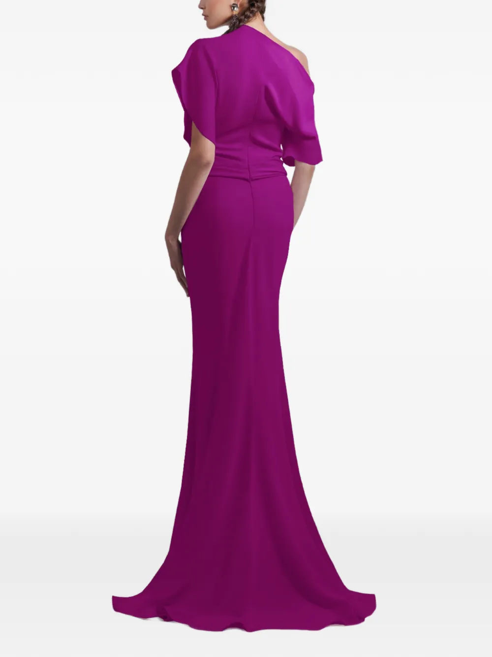 Gemy Maalouf Asymmetrische gedrapeerde maxi-jurk Paars