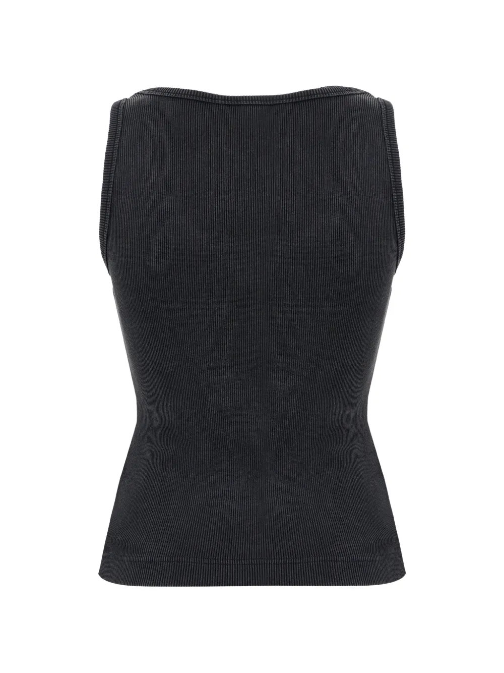 Casablanca Geribbelde tanktop met logo Zwart