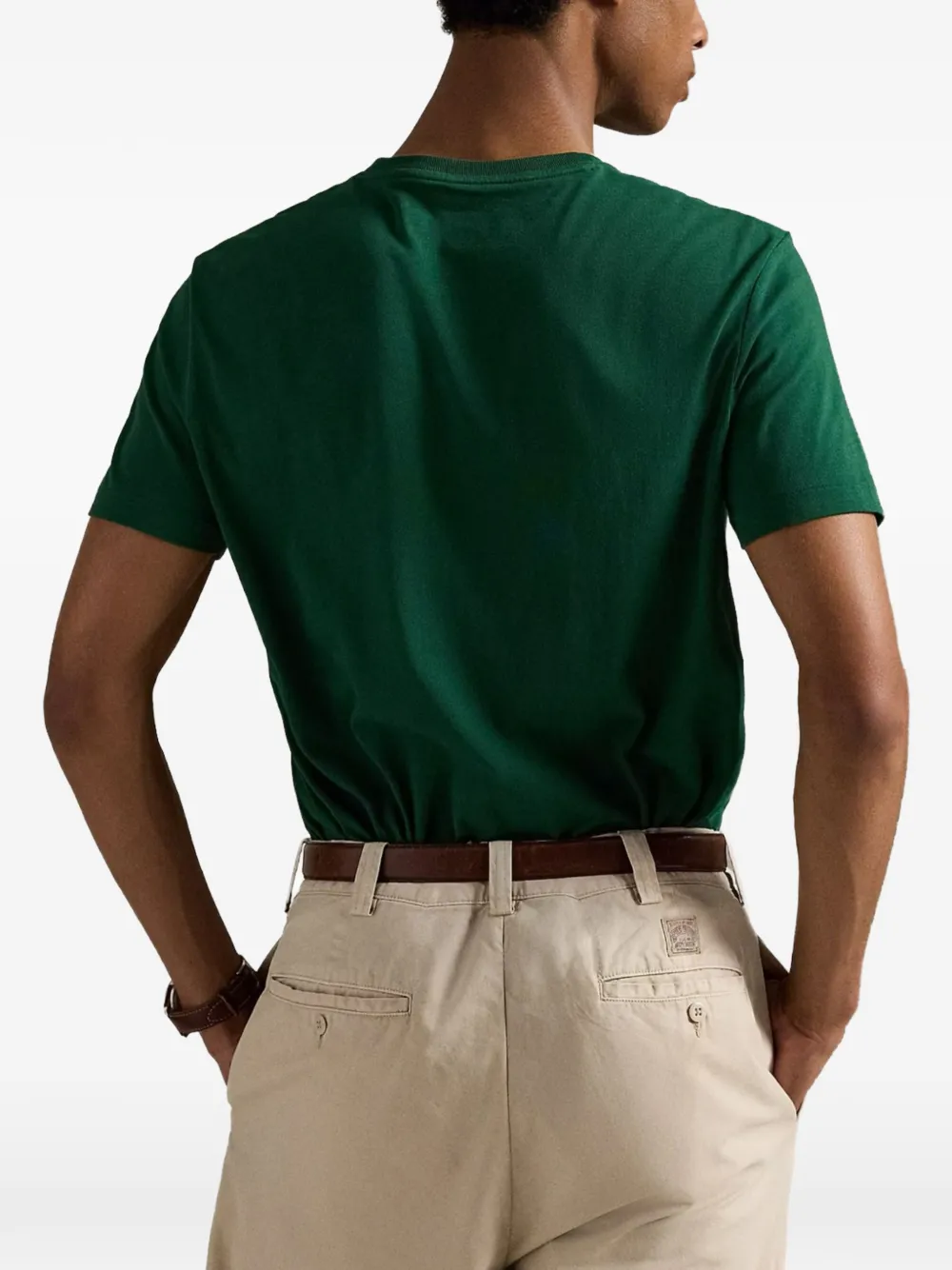 Polo Ralph Lauren Katoenen T-shirt met geborduurd logo en ronde hals Groen
