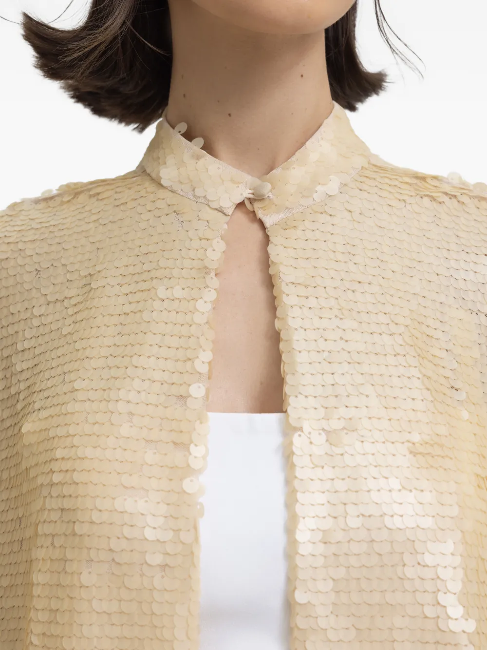 Gemy Maalouf Tuniek met pailletten Beige