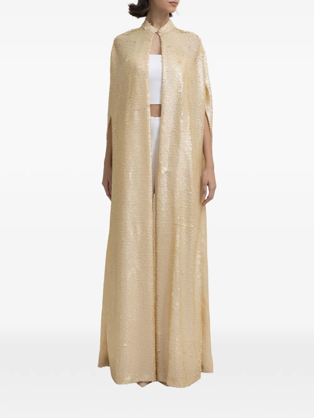 Gemy Maalouf Tuniek met pailletten Beige