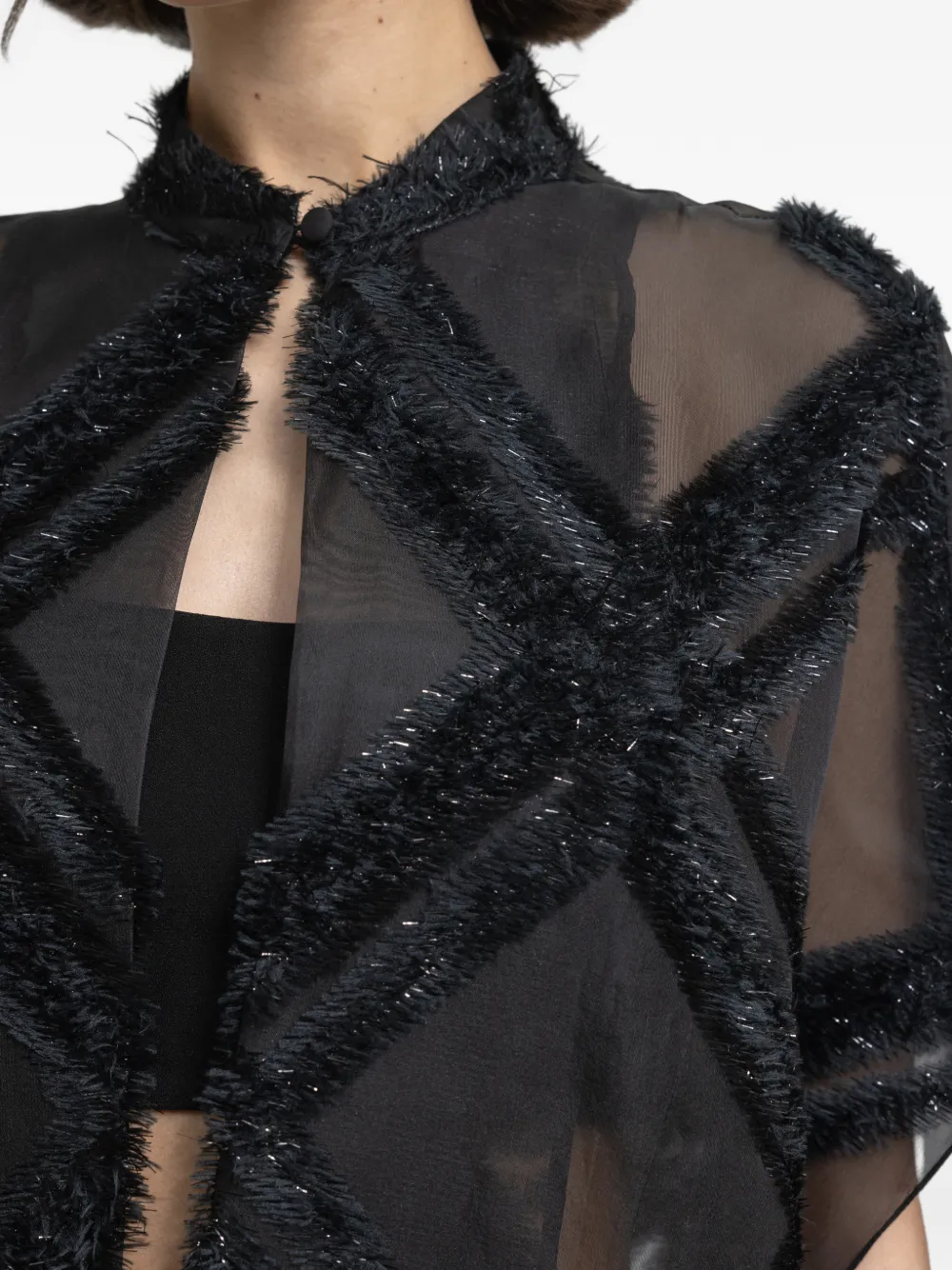 Gemy Maalouf Maxi-tuniek met open vloer Zwart