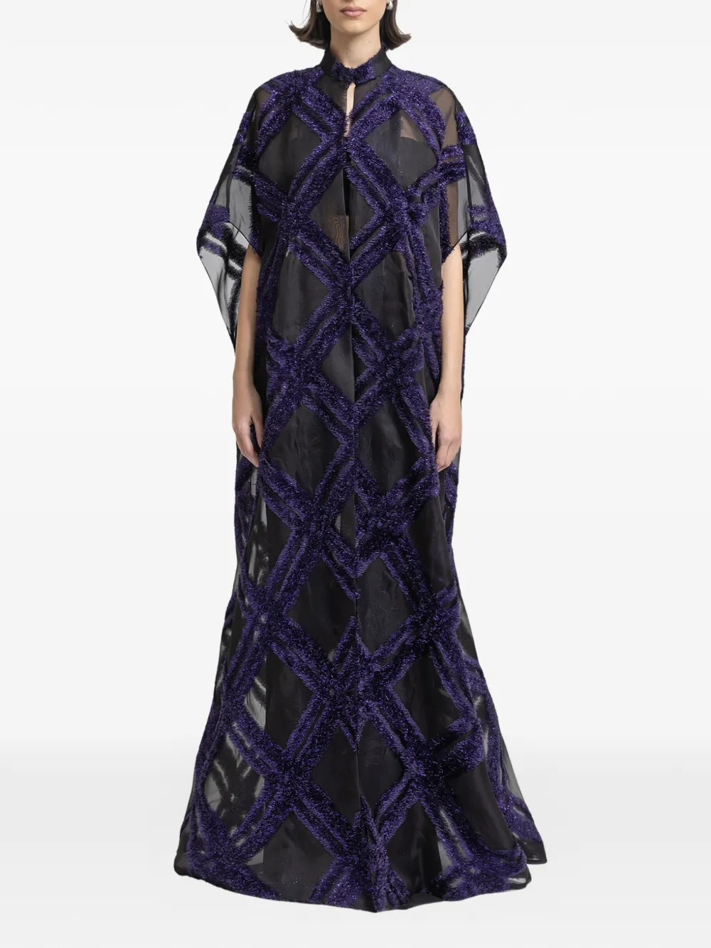 Gemy Maalouf open floor-length kaftan - Nero