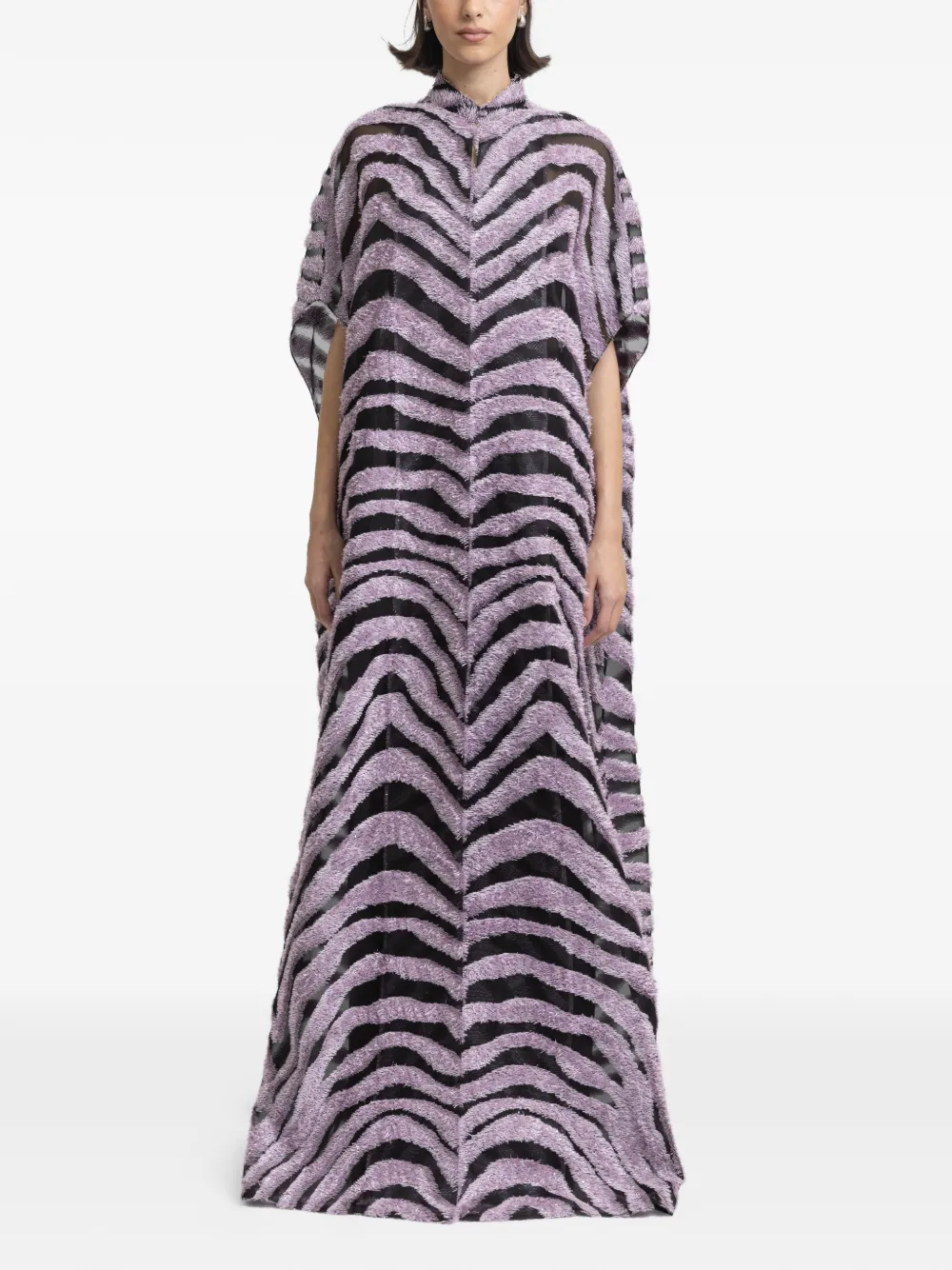 Gemy Maalouf Maxi-jurk met open vloer Paars