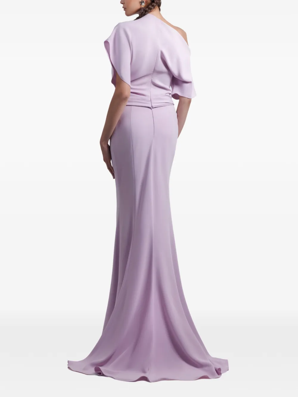 Gemy Maalouf Asymmetrische gedrapeerde maxi-jurk Paars