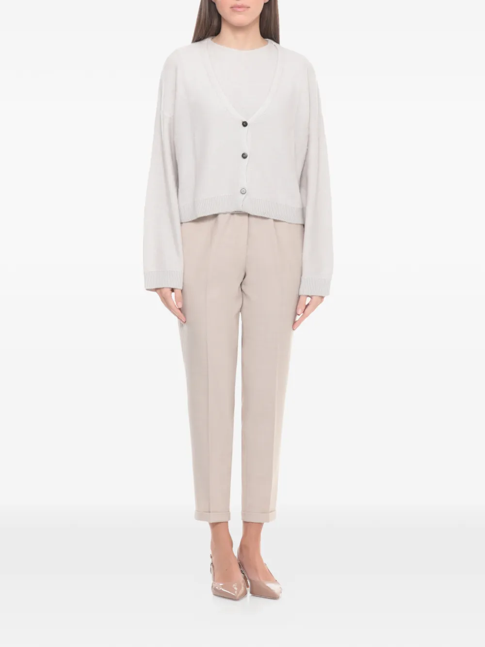  Antonelli Button Knitted Cardigan - White 