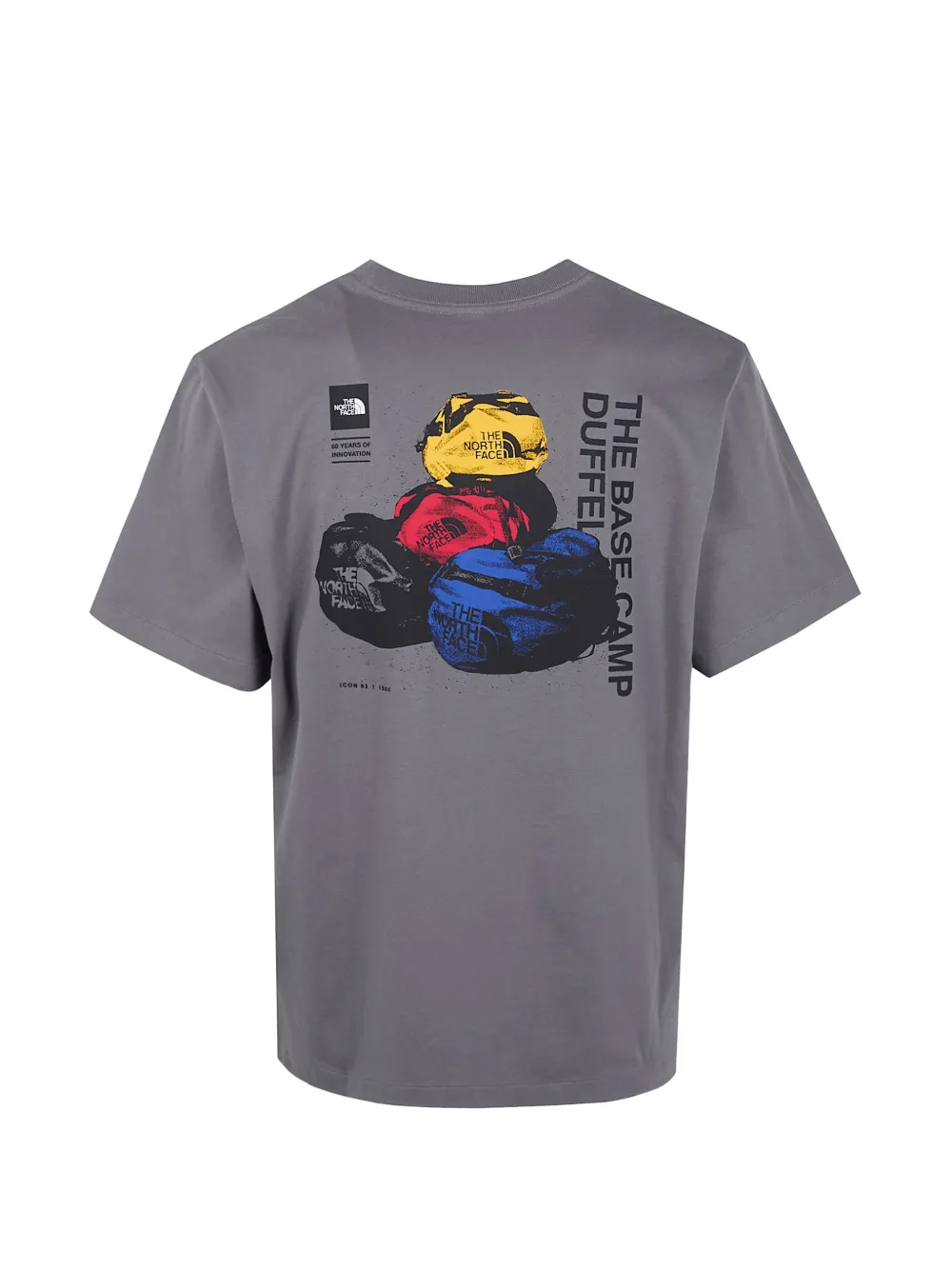 The North Face T-shirt met print Grijs
