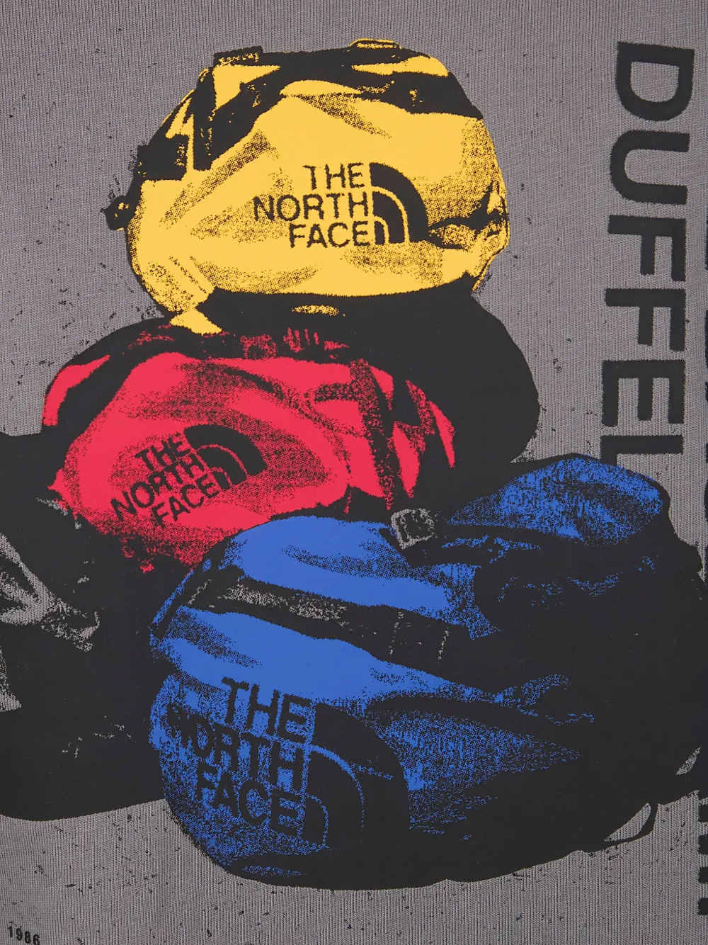 The North Face T-shirt met print Grijs
