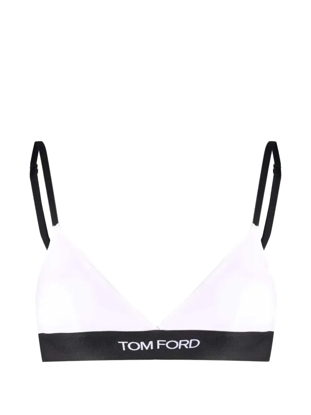 TOM FORD logo-band triangle bra - Bianco