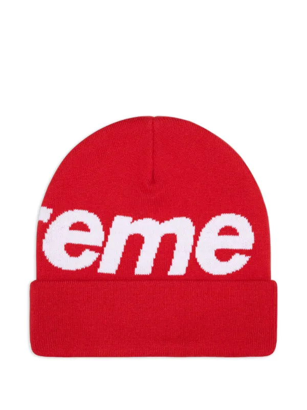 Supreme Big Logo Beanie Hat | Red | FARFETCH NZ