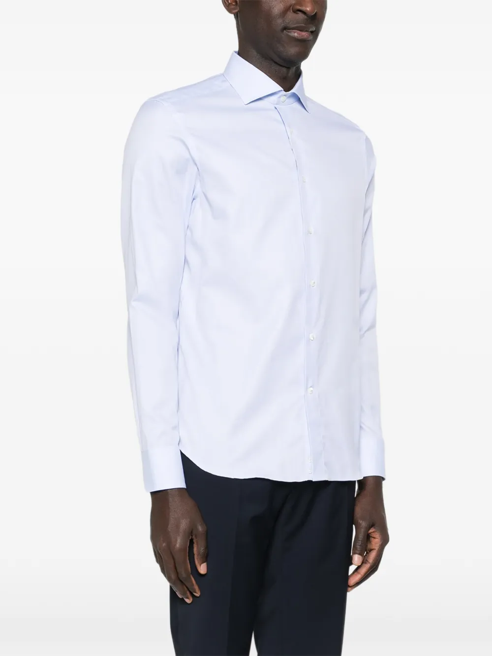 Canali Katoenen overhemd Blauw