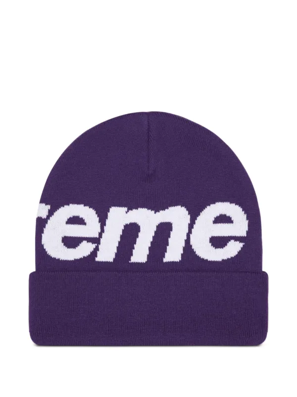 Supreme Big Logo Beanie Hat | Purple | FARFETCH