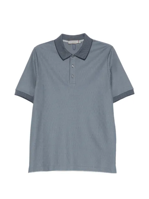 Canali contrast-trim polo shirt