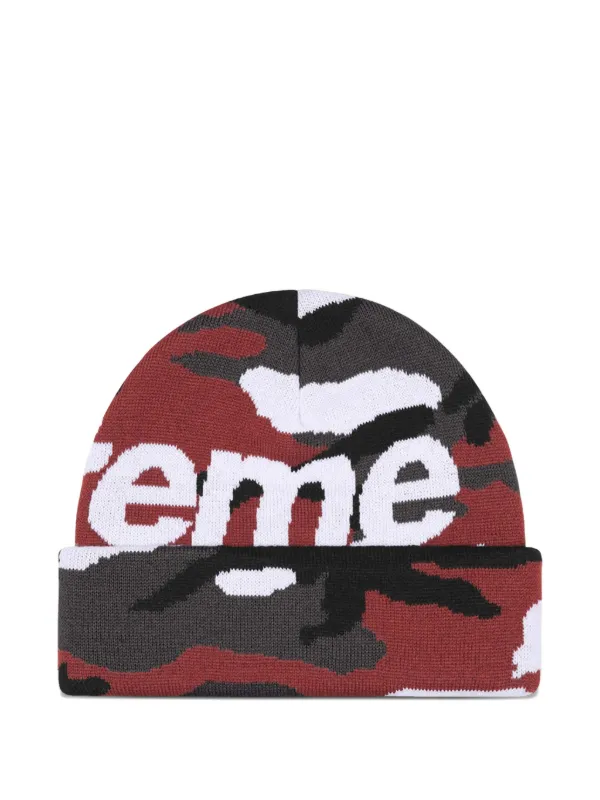 Supreme camouflage-paattern Beanie Hat | Red | FARFETCH