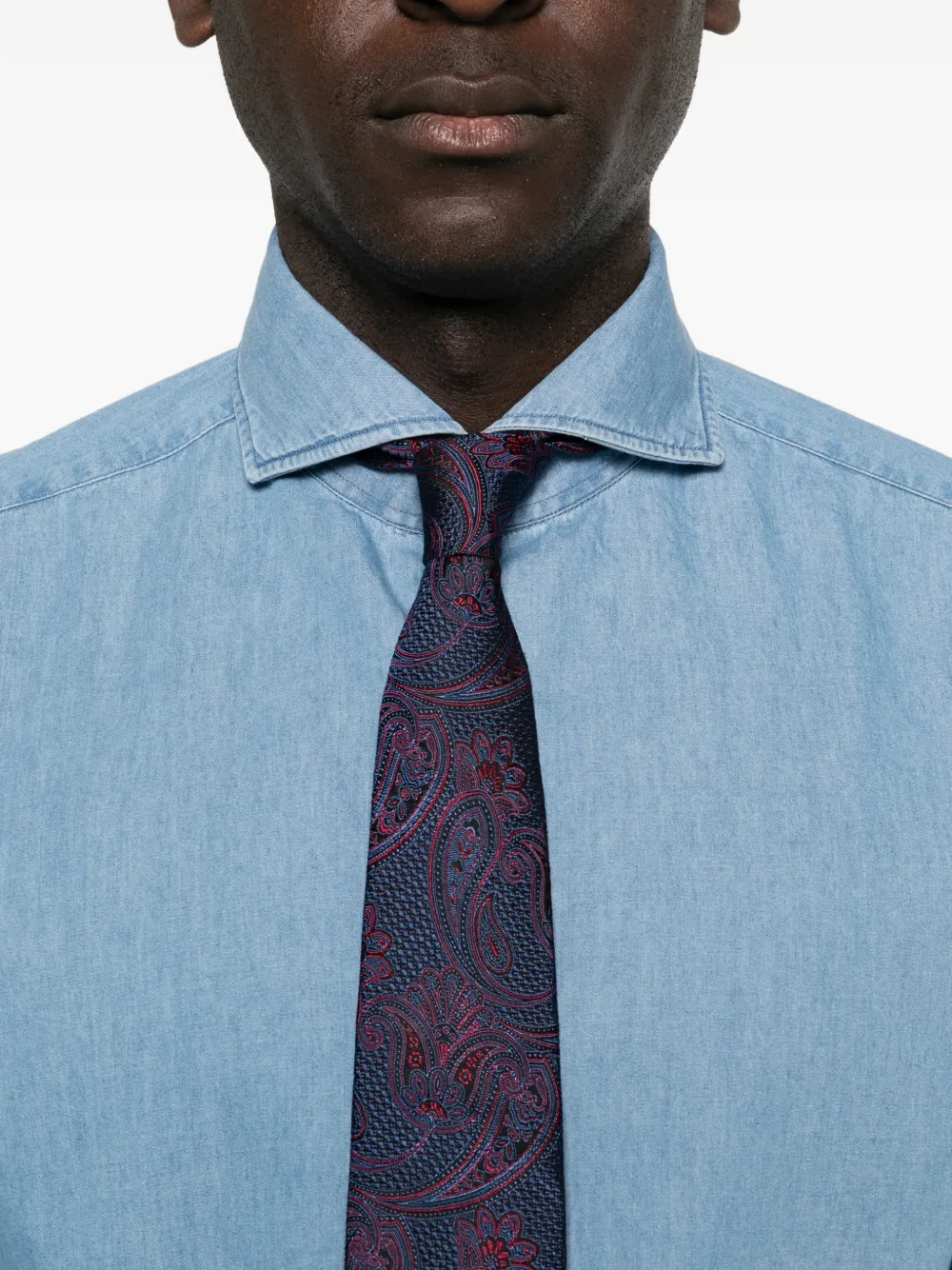 Borrelli Linnen overhemd Blauw
