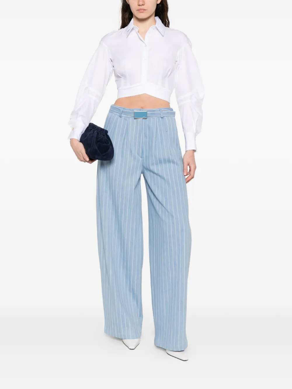 Elisabetta Franchi Top met gekruiste bandjes Wit