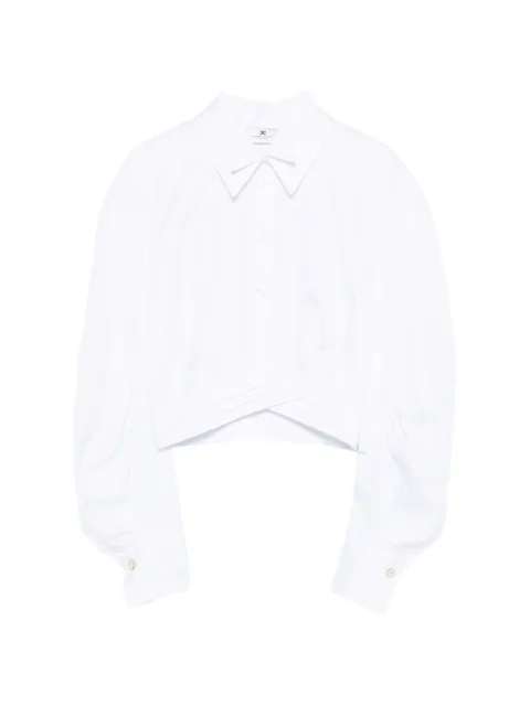 Elisabetta Franchi cotton poplin shirt with waistband