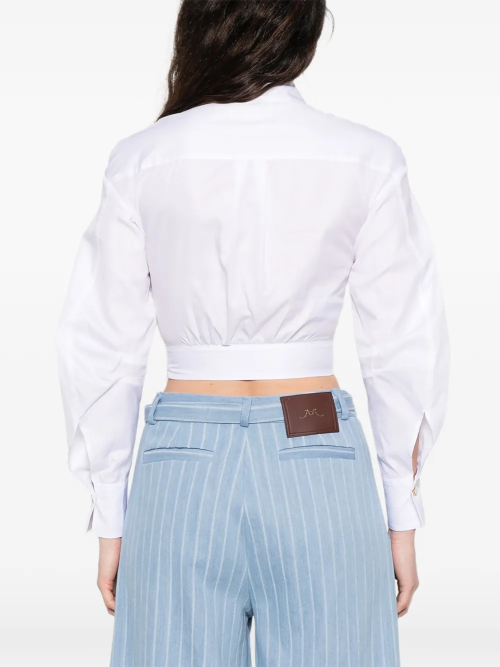Elisabetta Franchi Top met gekruiste bandjes Wit