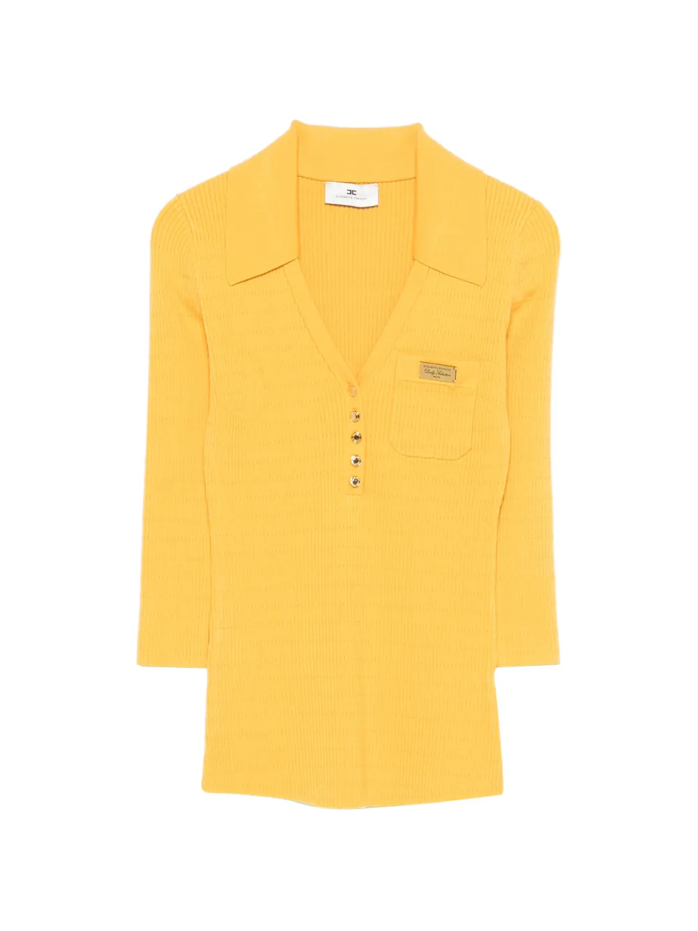 Elisabetta Franchi pocket polo top - Giallo