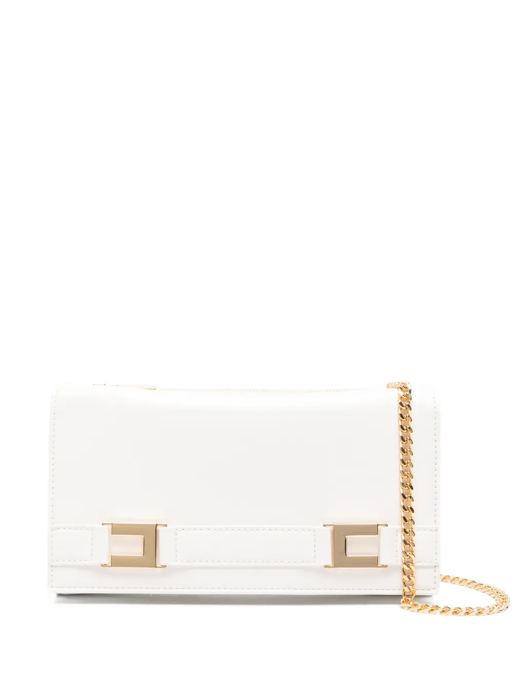 Elisabetta Franchi mini chain-strap clutch bag - Bianco