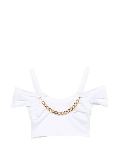 Elisabetta Franchi chain cold-shoulder top