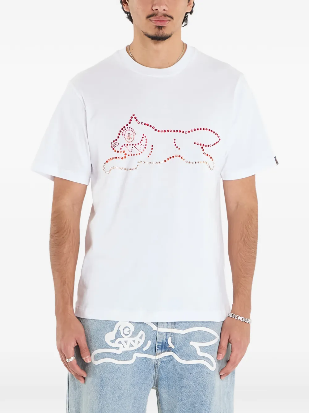 Billionaire Boys Club - Ice Cream Crystal Running Dog T-shirt In White