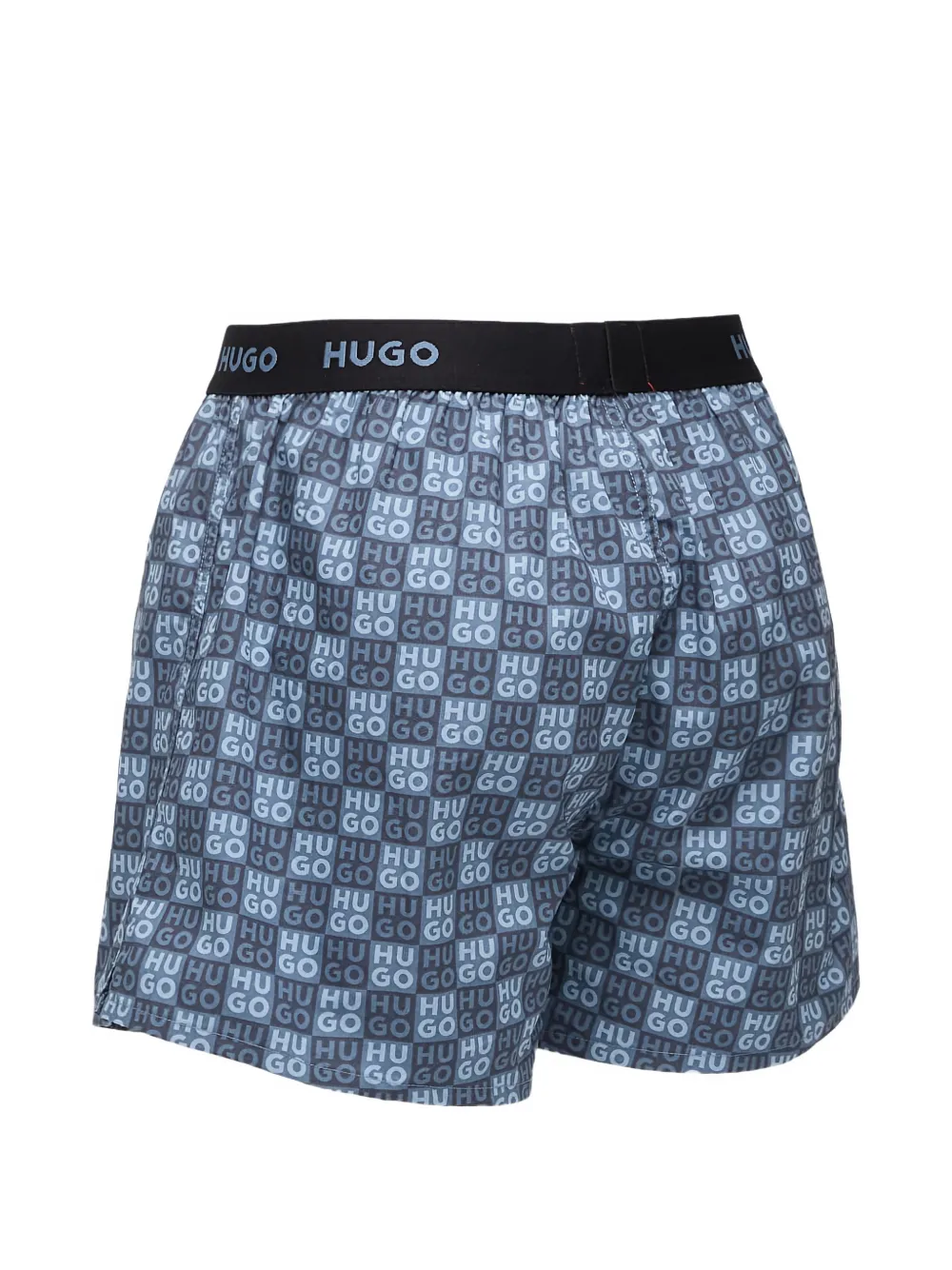 HUGO Set van drie boxershorts met logopatroon Blauw