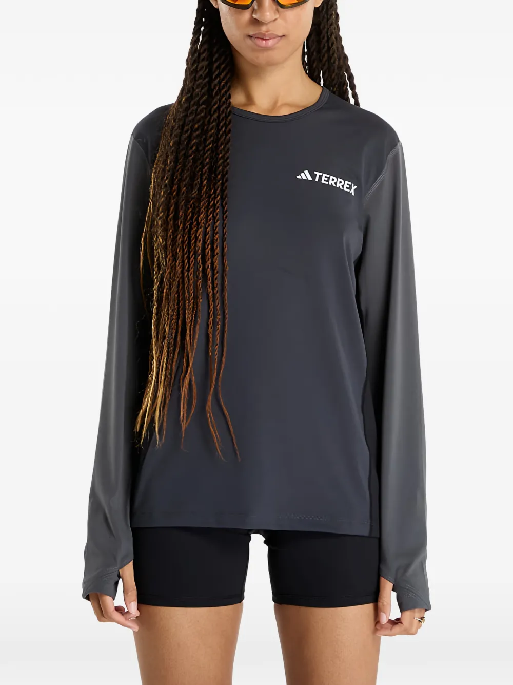 adidas Base Layer thumb slots sweater - Grigio