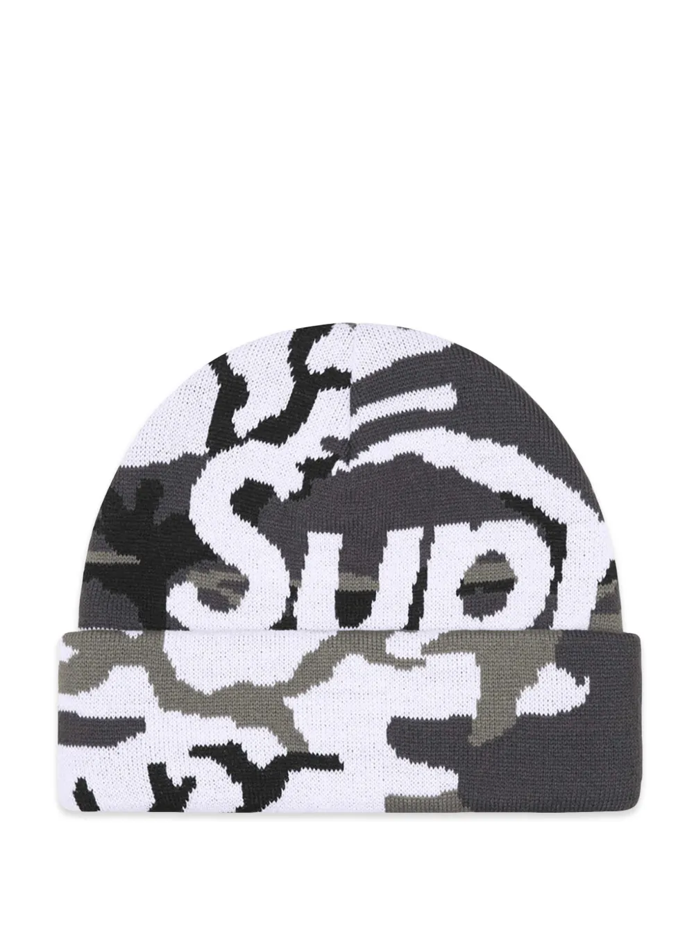 Supreme camouflage beanie hat - Grigio