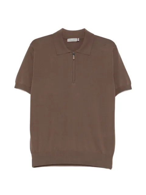 Canali Poloshirt mit Reißverschluss