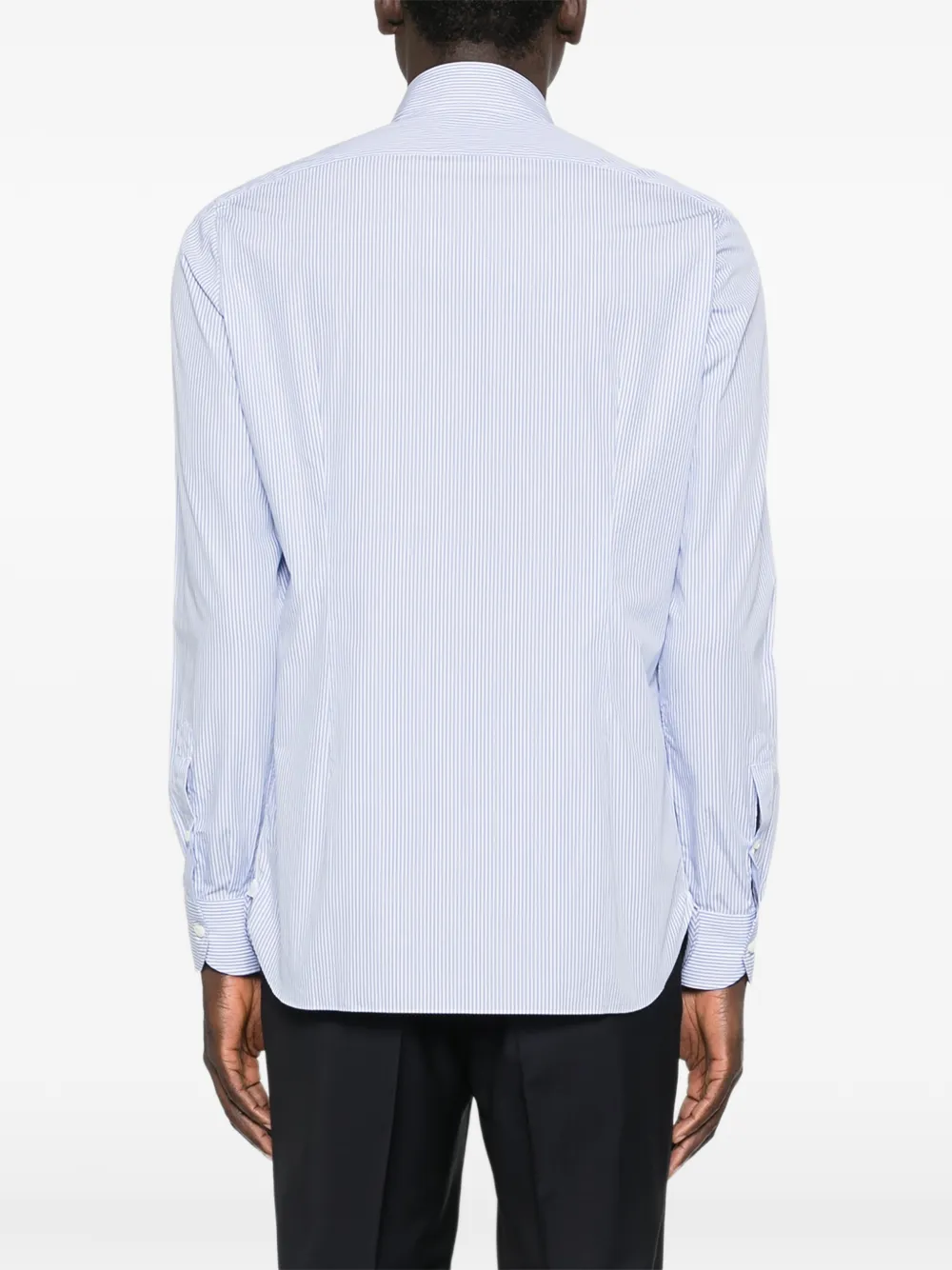 Borrelli Gestreept overhemd Blauw