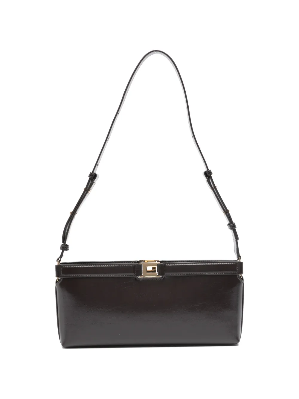 Elisabetta Franchi zip-up shoulder bag - Marrone