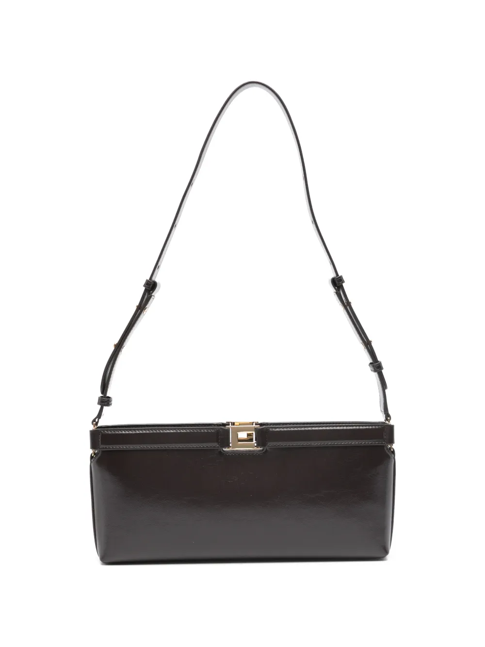 Elisabetta Franchi zip-up shoulder bag - Marrone