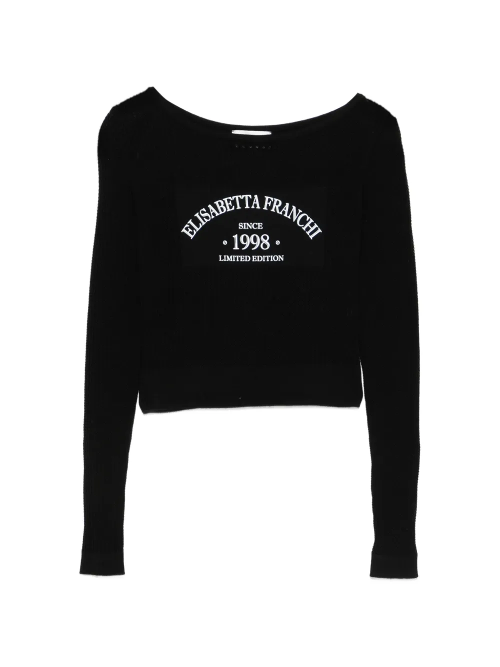 Elisabetta Franchi open-work sweater - Nero