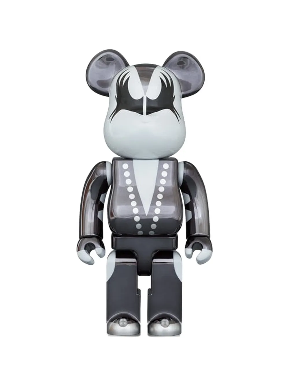MEDICOM TOY x Bearbrick x KISS Demon Scultura 100% - Grigio