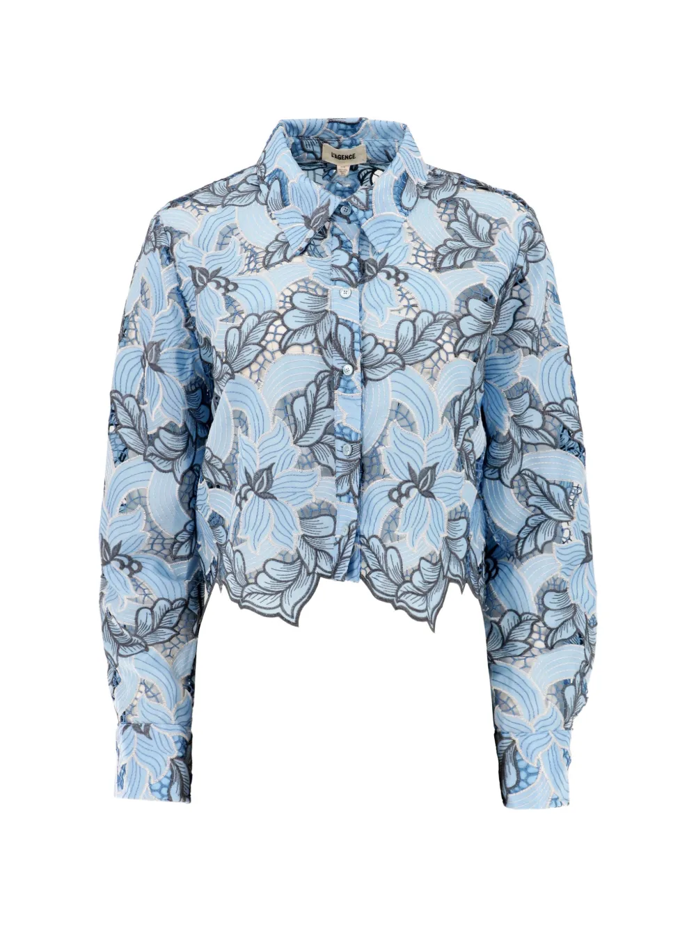 L'Agence Akemi floral button-down blouse - Blu