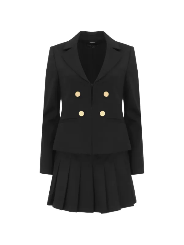 knee length dresses for ladies Sonya Celaya Pleated Blazer Mini Dress Olive / M by Sugarlips main image 0