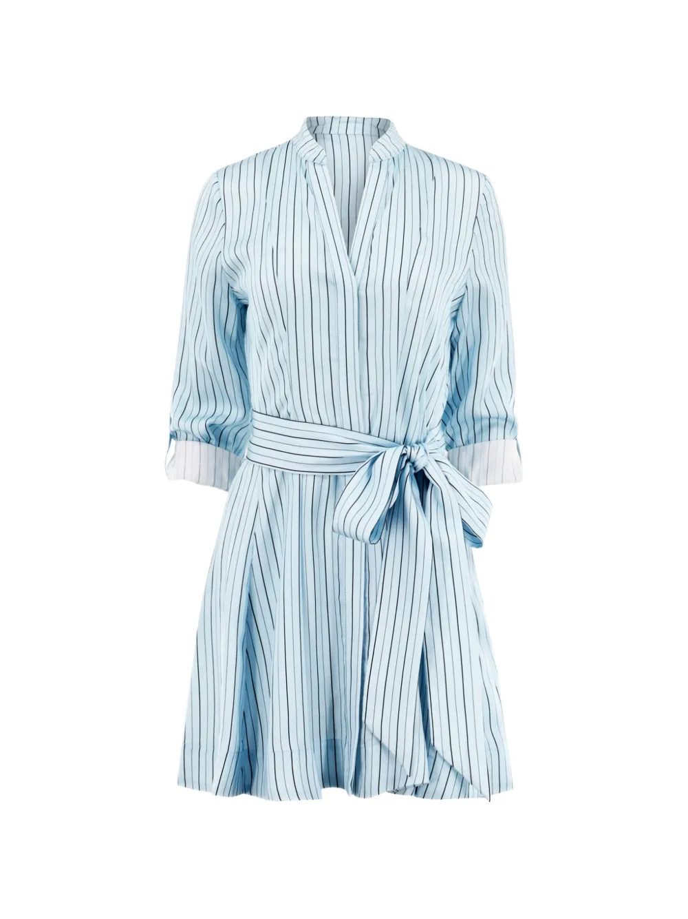alice + olivia roll cuff striped dress - Blu