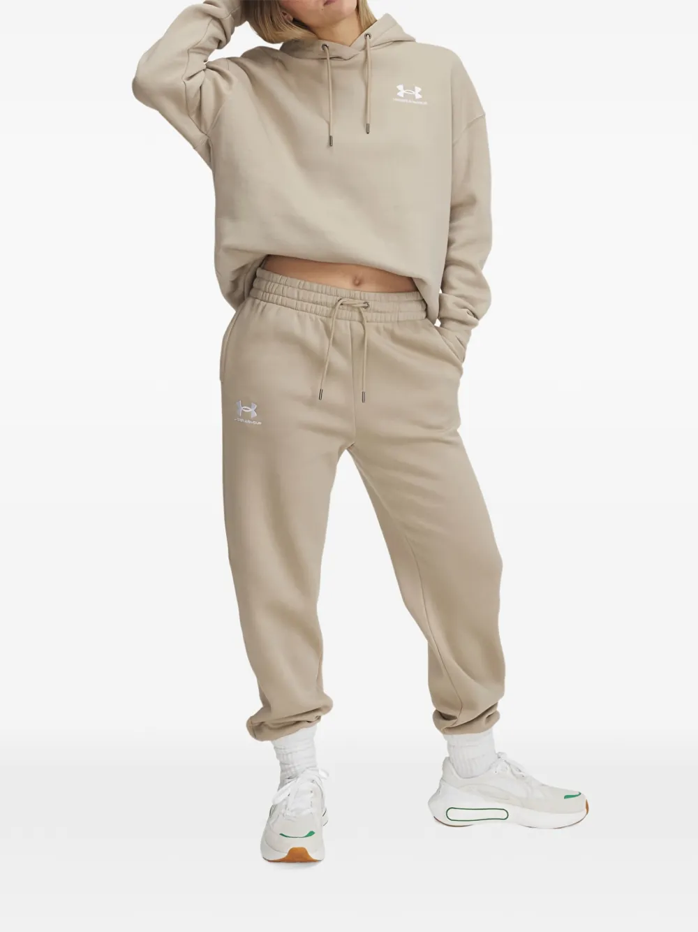  Under Armour Drawstring Icon Fleece Trousers - Neutrals 