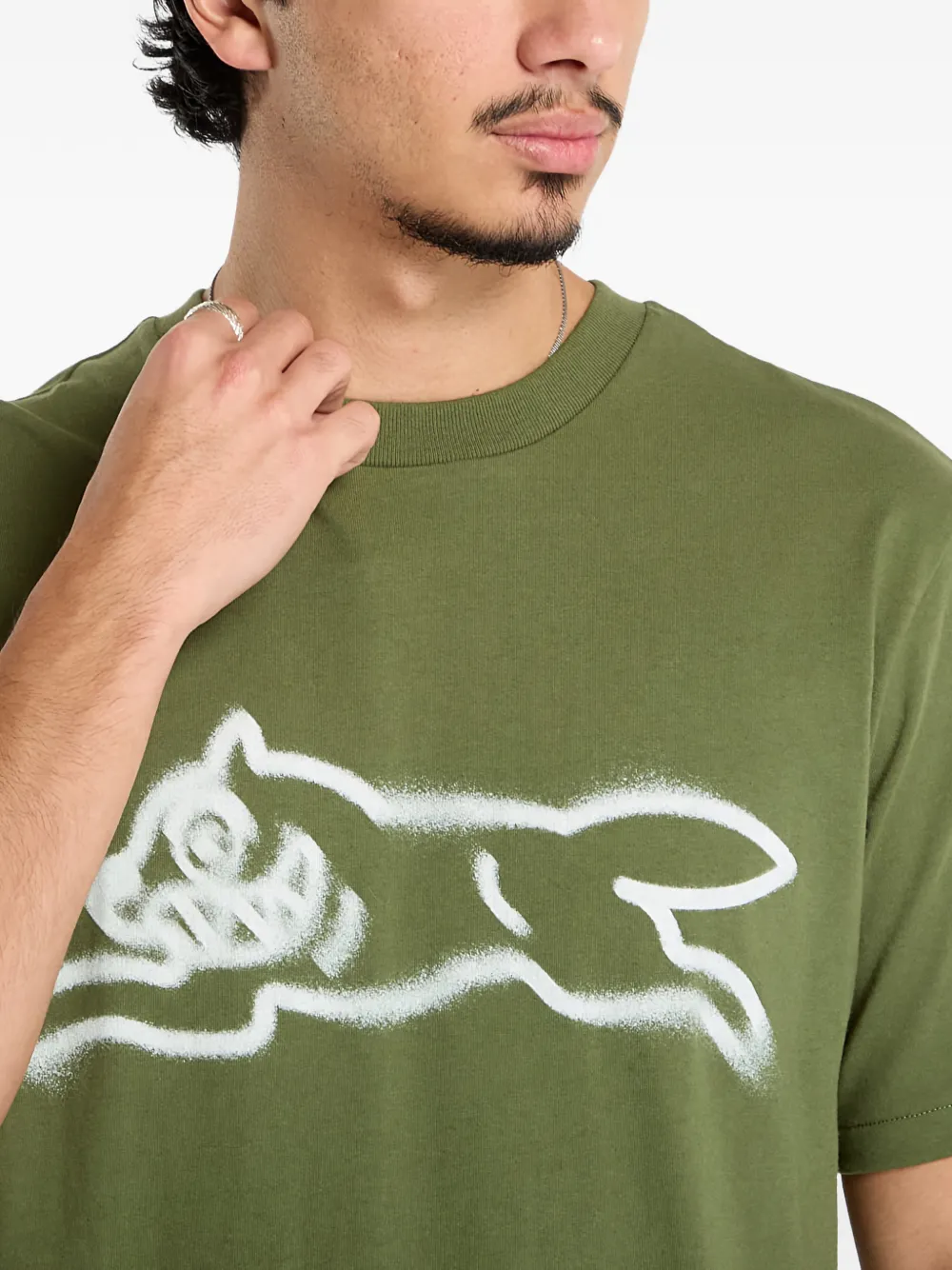 ICECREAM T-shirt met verfsprayprint Groen