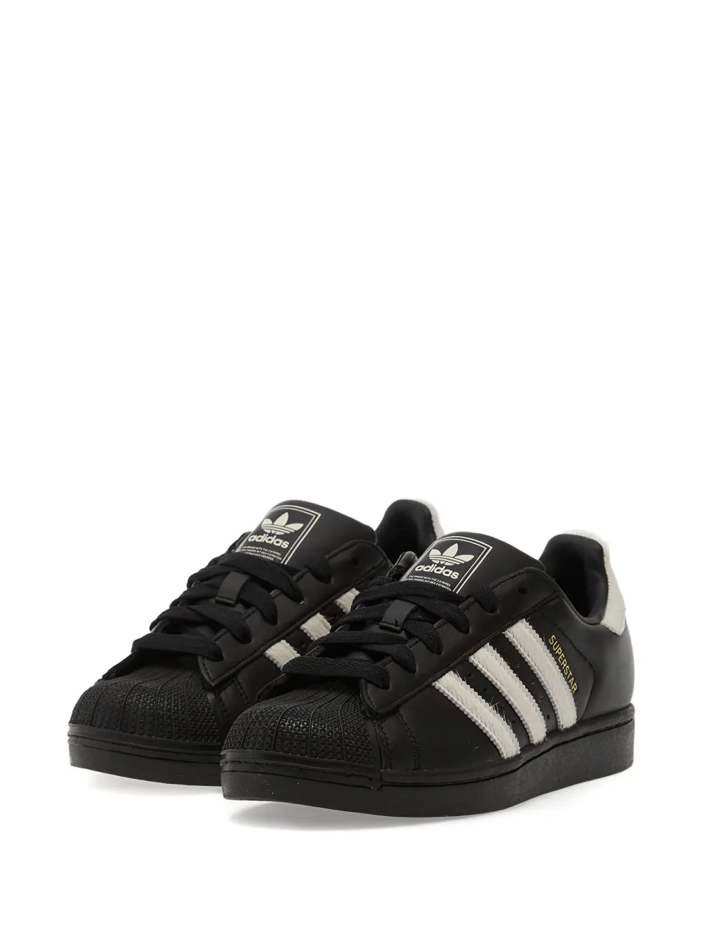 adidas stripes superstar sneakers Zwart