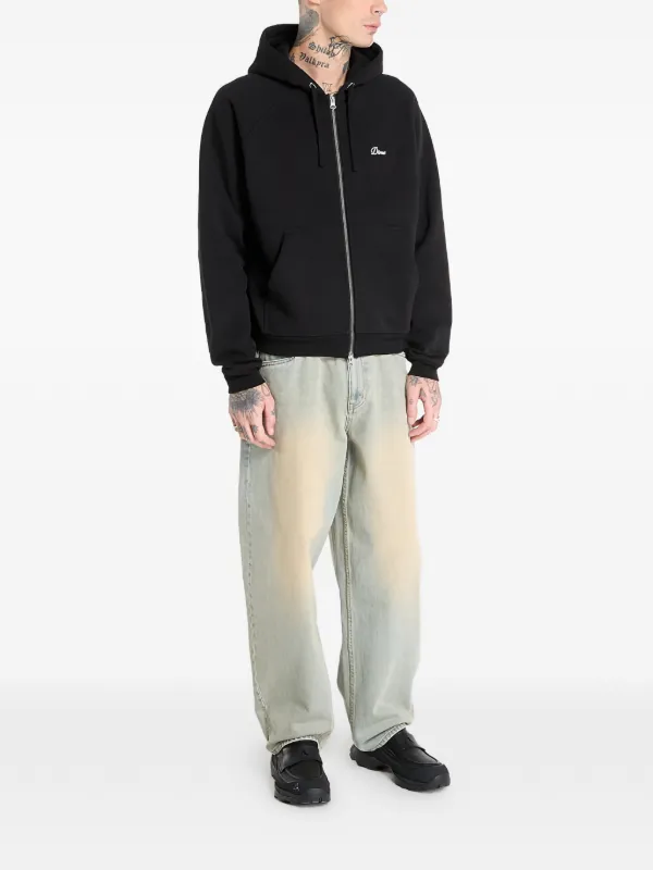 Dime Logo Zip Hoodie | Black | FARFETCH