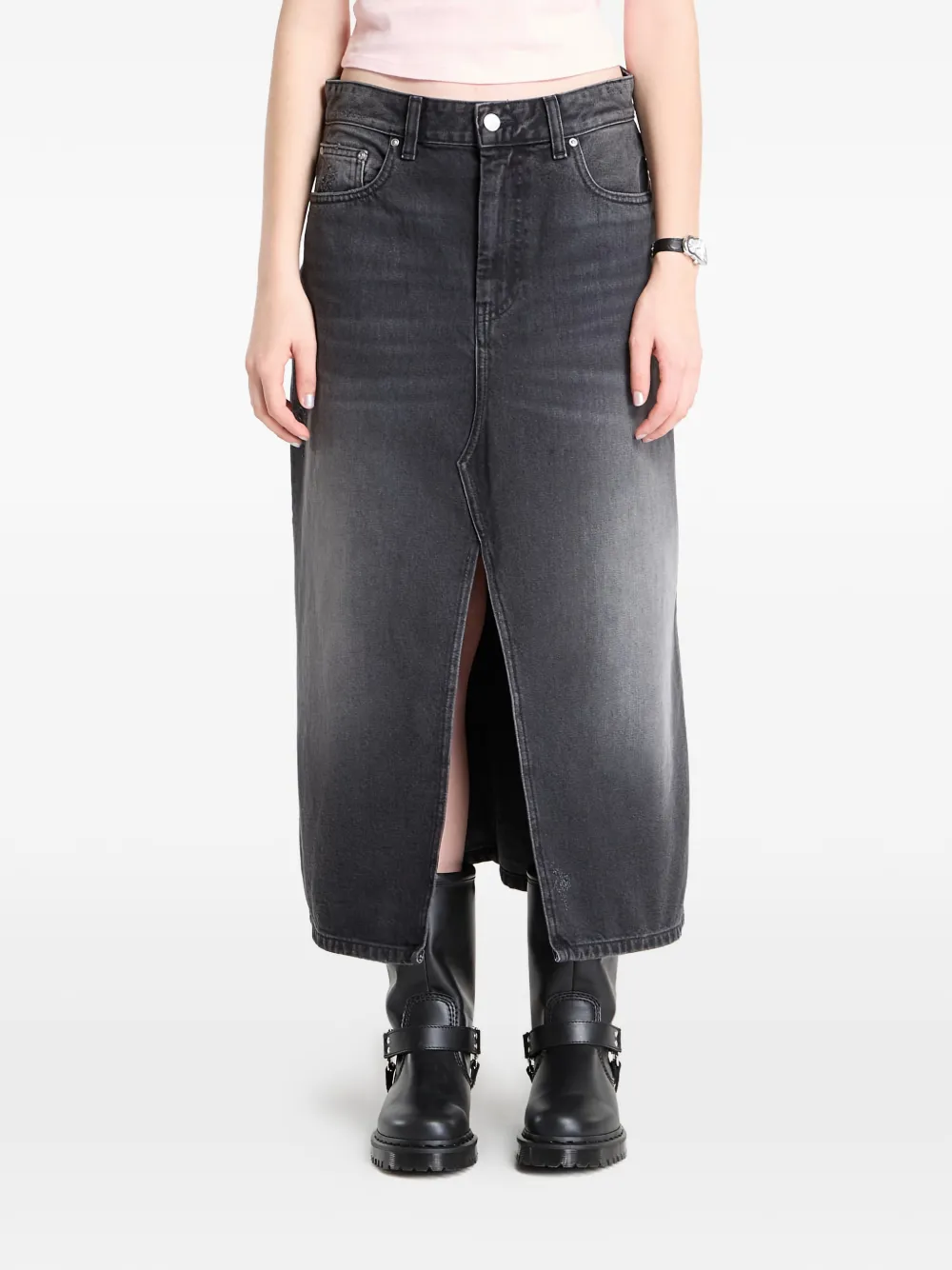 Carhartt WIP W' Brandon slit straight skirt - Grigio